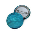 Serene Blue Sunrise Pin - Calm Ocean Landscape Art Button