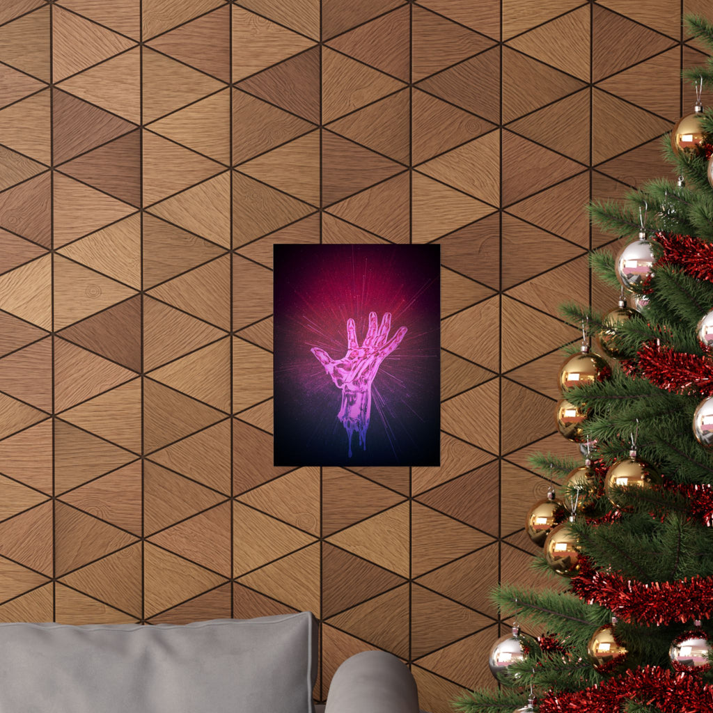Hand of the Stars Poster Print - Celestial Cosmic Art