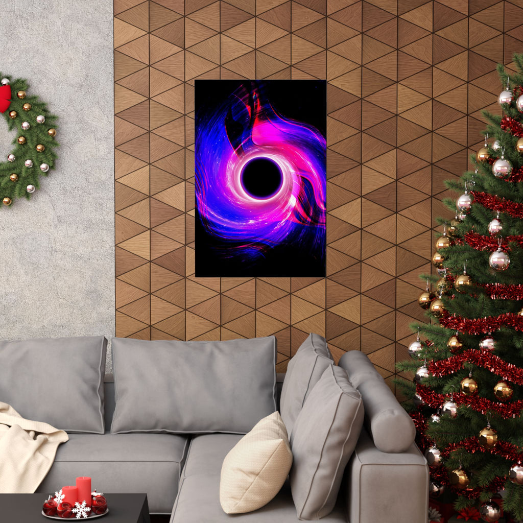 Purple Pink Wormhole Poster - Special Edition Cosmic Vortex Art