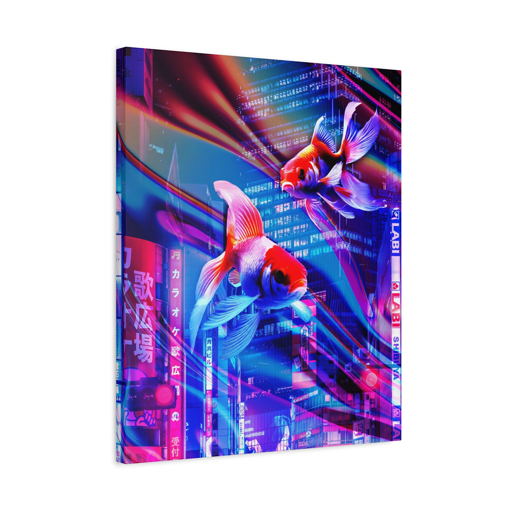 Japanese City Punk Special Edition Canvas Wall Art - Neon Japan Street