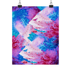 Trippy pink and blue Fractal Matte Poster Print