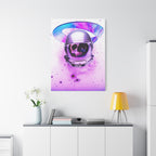 Astronaut Skeleton Skull Canvas Wall Art - Dark Space Skull Decor