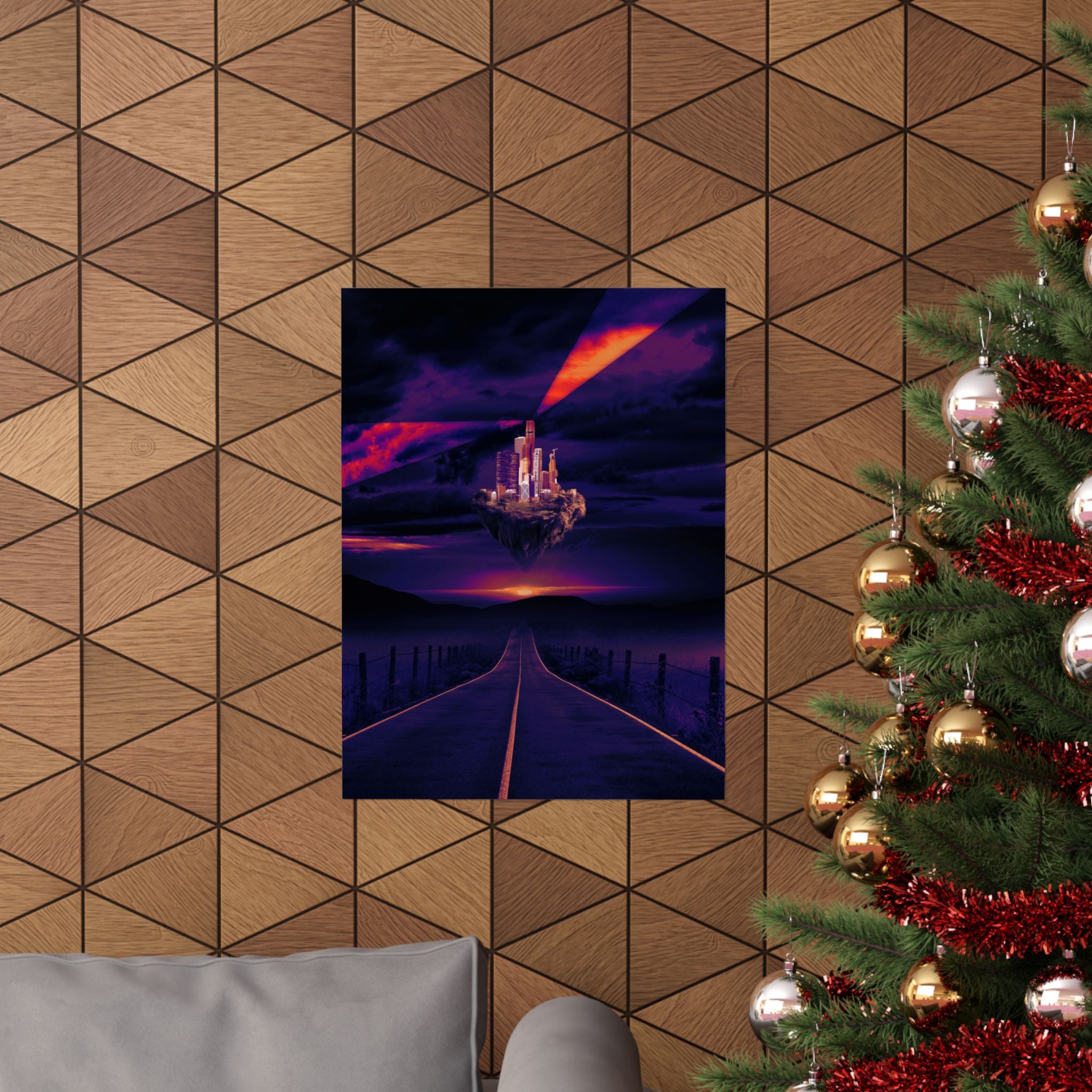 Abandoned Desert City Poster - Dystopian Sci-Fi Art Print