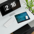 Serene Blue Sunrise Desk Mat - Calm Ocean Horizon Mouse Pad