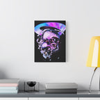 Melted Skeleton Skulls Canvas Wall Art - Gothic Cosmic Skull Decor