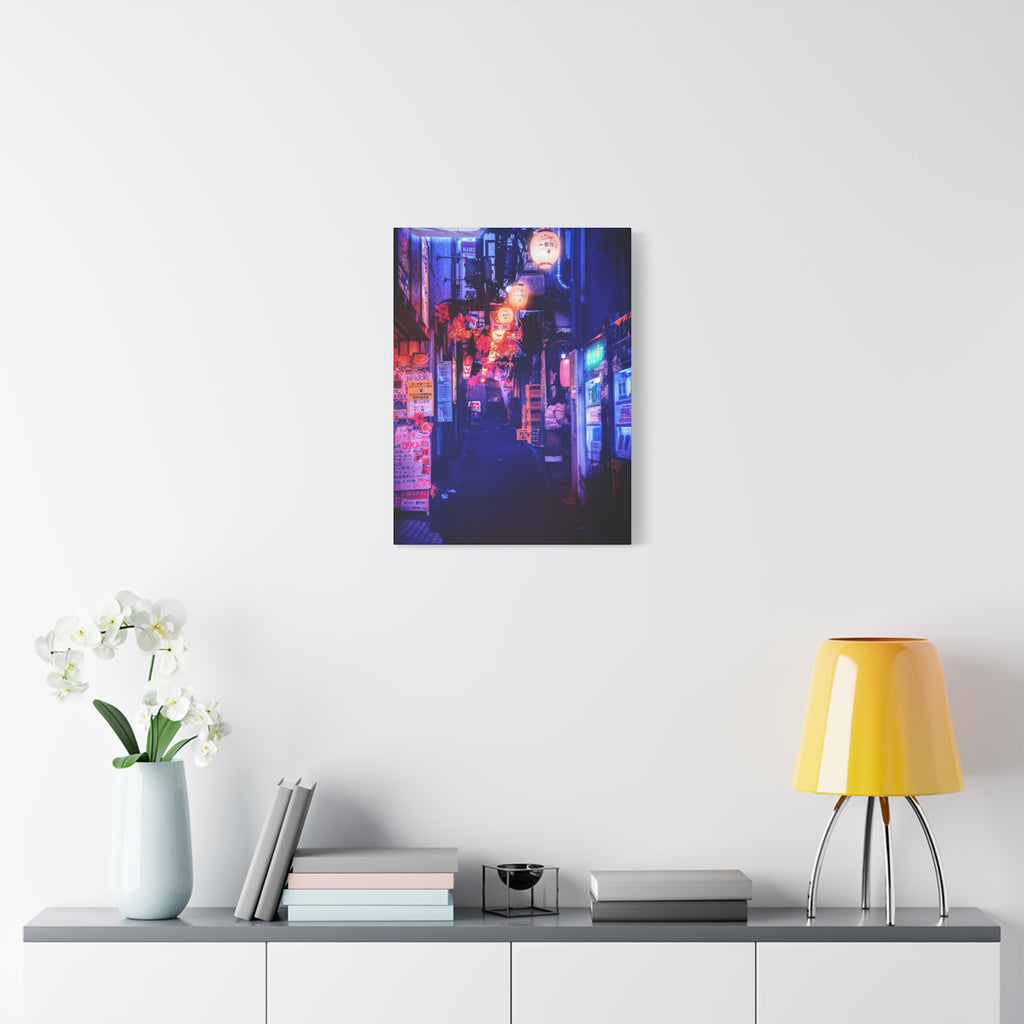 Japanese City Punk FX Canvas Wall Art - Cyberpunk Street Decor
