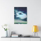 Sunset Space Mountains Canvas Art | Retro Vaporwave Galactic Landscape Wall Decor