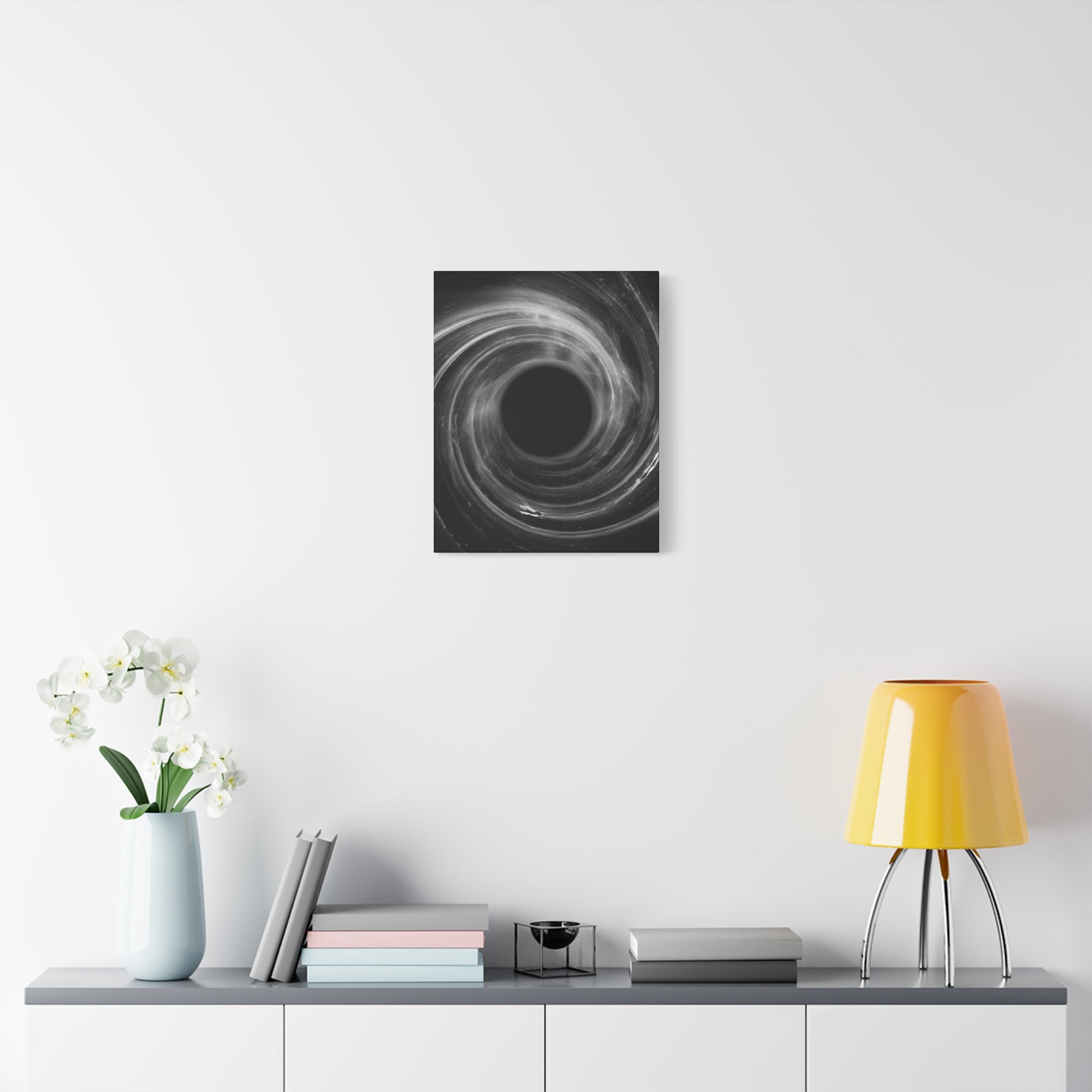 Black Hole Deep Space Canvas Art - Galaxy Vortex Wall Decor