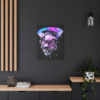Melted Skeleton Skulls Canvas Wall Art - Gothic Cosmic Skull Decor