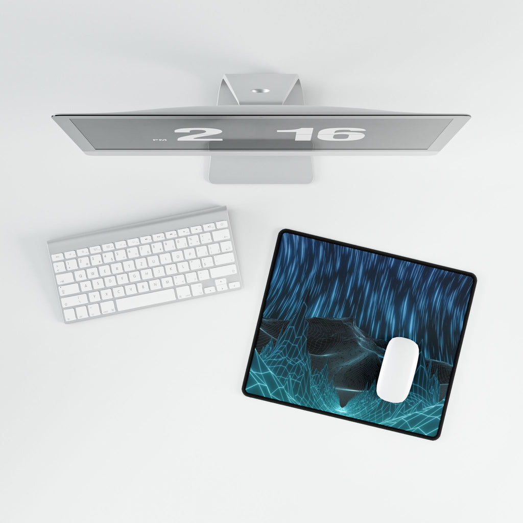 Cyber Wave Escape Synthwave Gaming Desk Mat