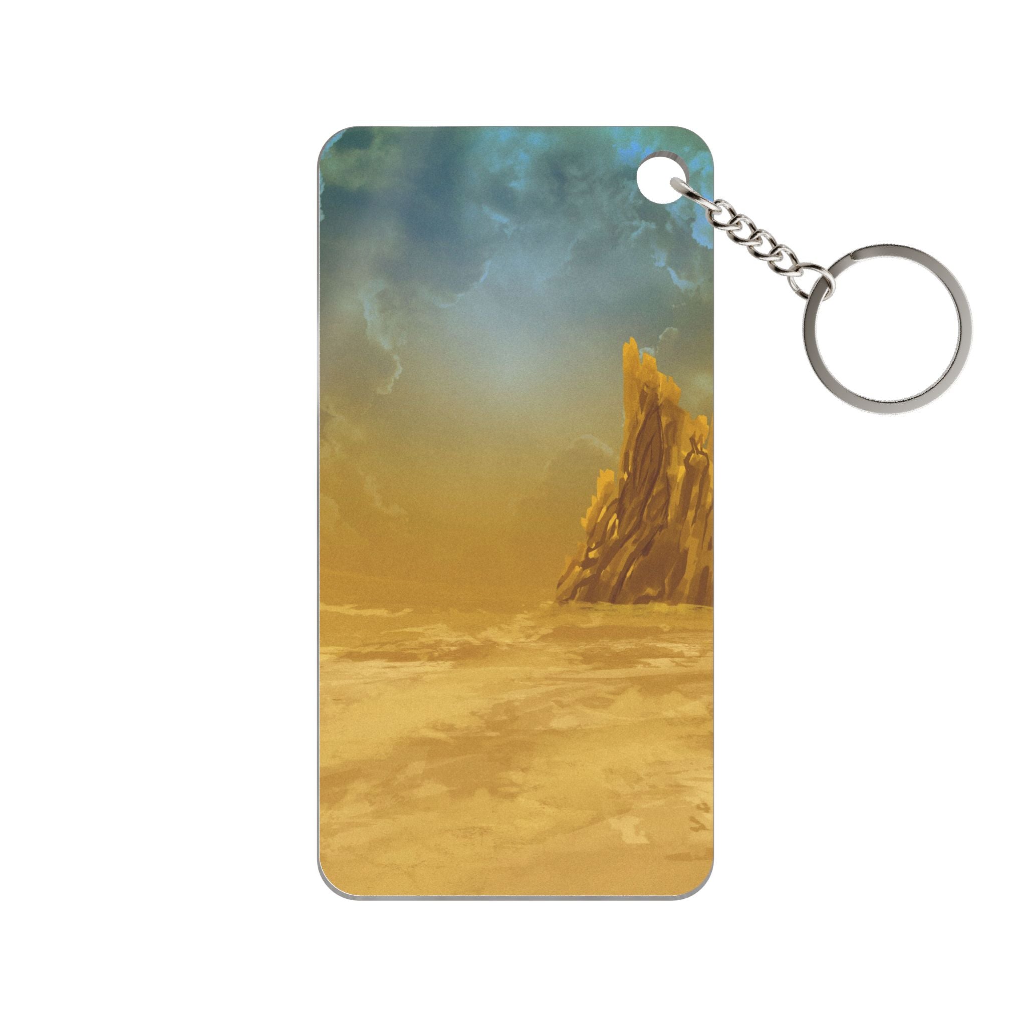Desert Graveyard Keychain - Dark Landscape Acrylic Charm