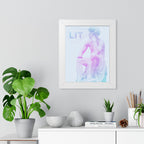 Lit Thinker Framed Poster - Psychedelic Abstract Portrait Wall Art