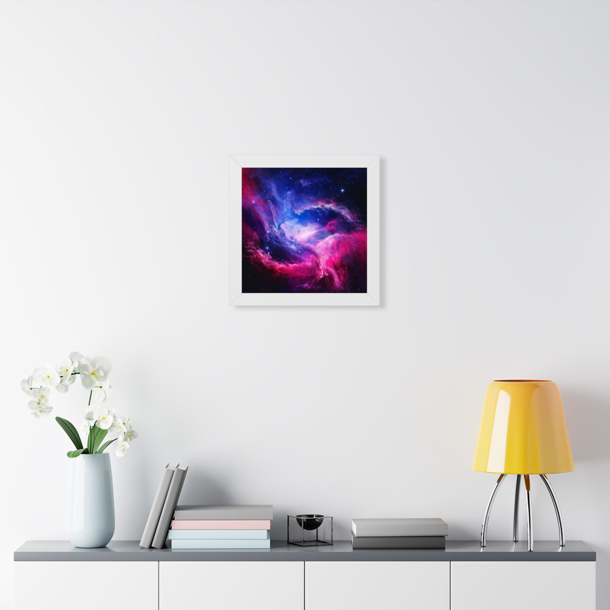 Light Nebula Framed Poster - Cosmic Cloud Space Wall Art
