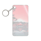 Red Forest Keychain - Abstract Landscape Acrylic Charm