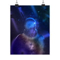 Figure in Space Poster - Cosmic Silhouette Art Print