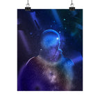 Figure in Space Poster - Cosmic Silhouette Art Print