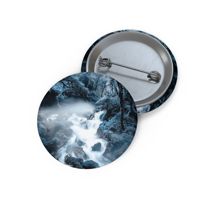 Frozen Forest Pin - Winter Landscape Art Button