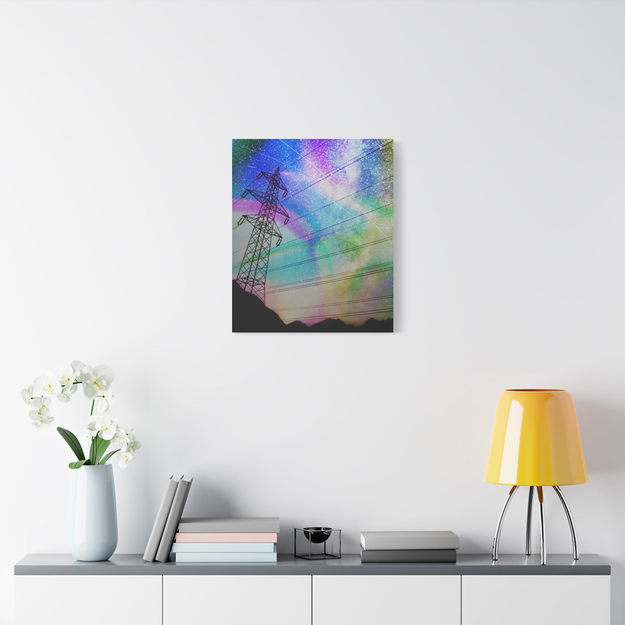 Solar Storm Canvas Wall Art - Vibrant Abstract Nebula Decor