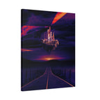 Abandoned City Canvas Wall Art - Sci-Fi Desert Ruins Decor