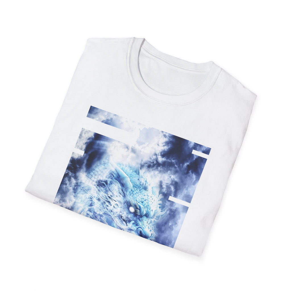 Blue Sky Dragon Graphic Tee - Celestial Cloud Dragon Shirt