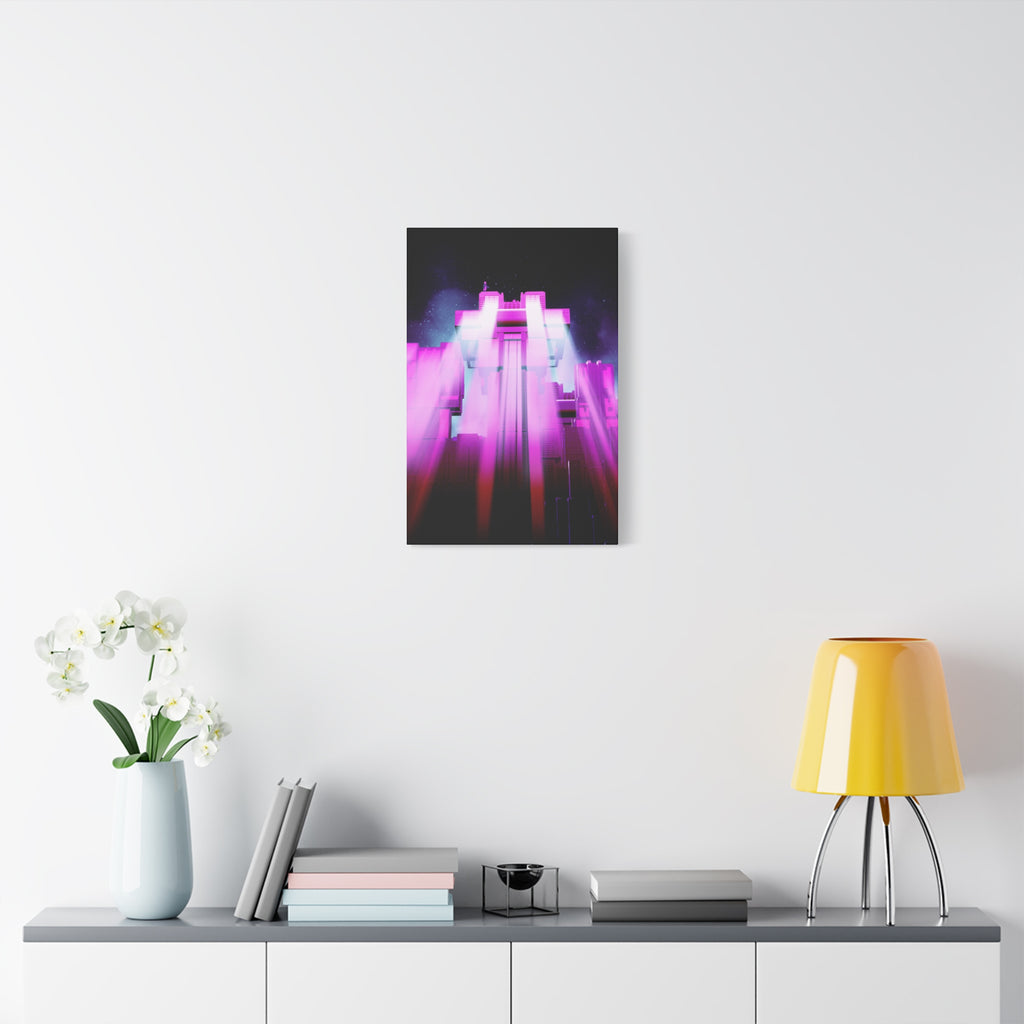The City of Lights Vibrant Cityscape Canvas Art | Modern Neon Urban Skyline Wall Decor