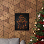 Cute Ghost Halloween Poster Print - Friendly Spooky Art