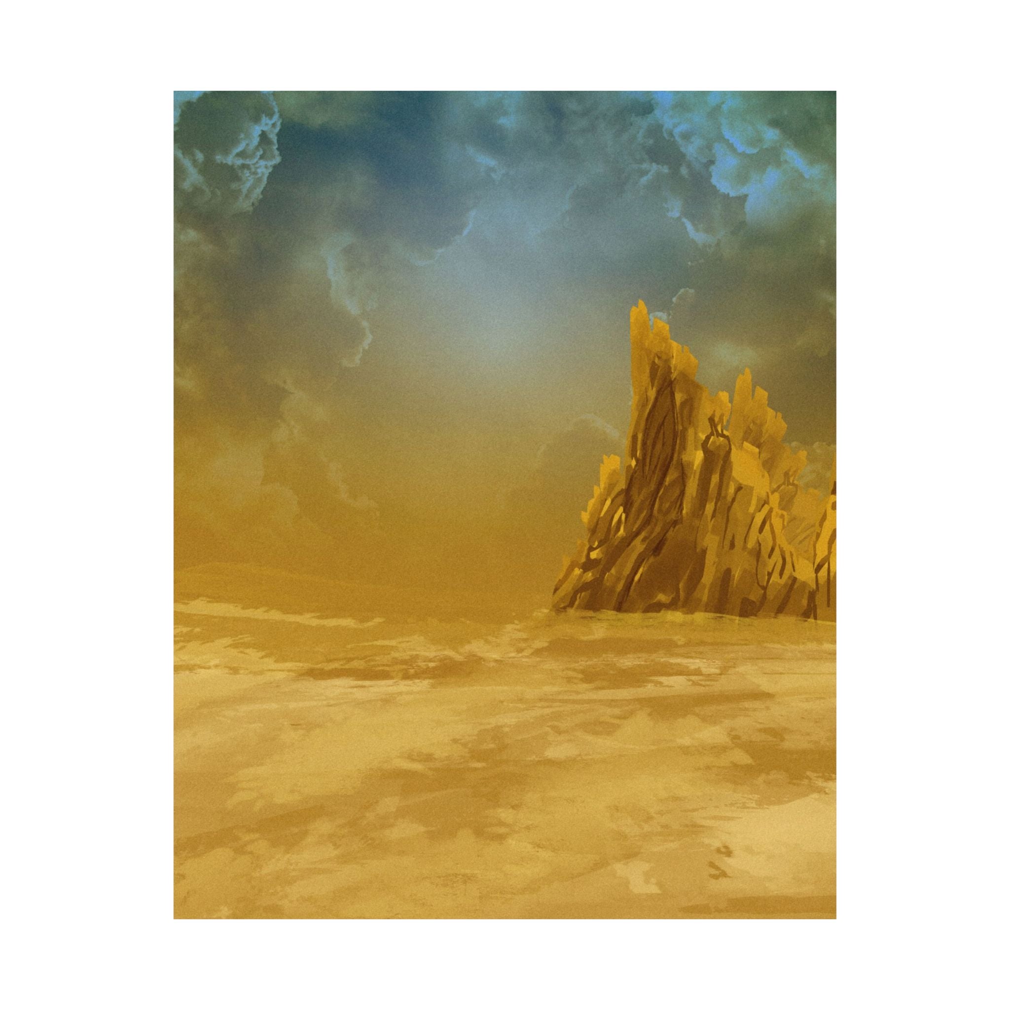 Desert Graveyard Poster - Dark Landscape Art Print