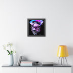 Melted Skeleton Skulls Framed Poster - Gothic Cosmic Skull Wall Art
