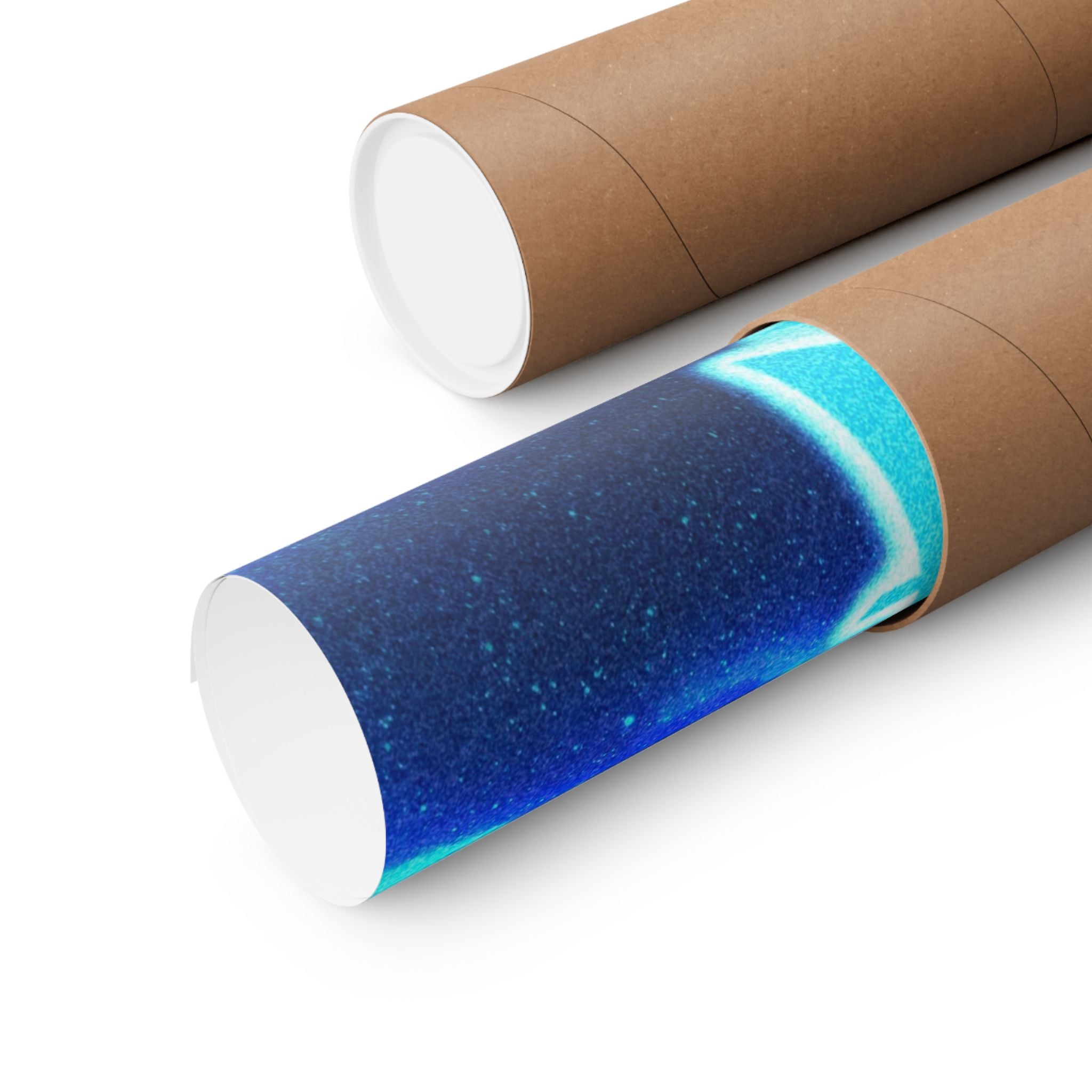 Blue Fox in Space Poster - Celestial Animal Art Print