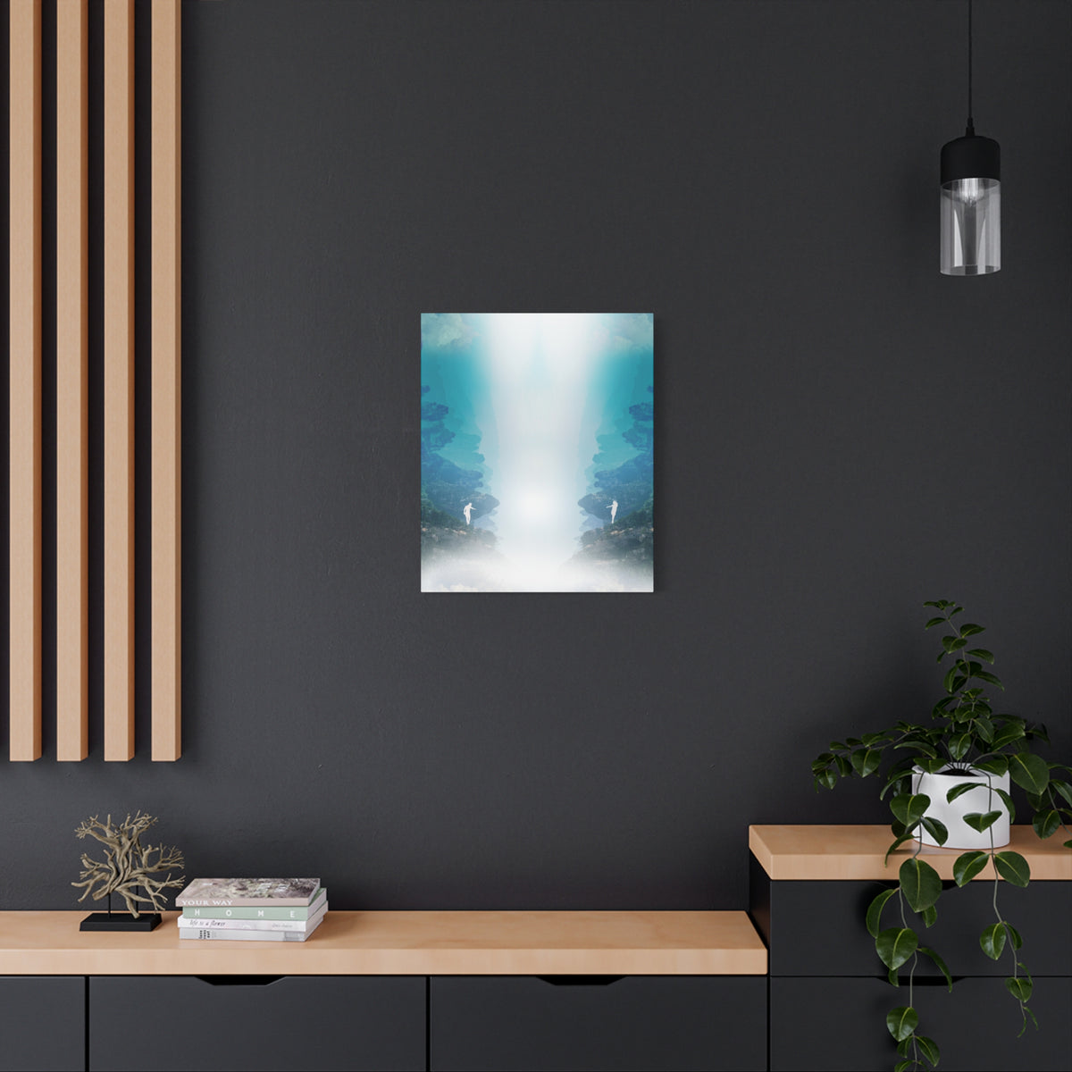 Lost Lovers Canvas Wall Art - Couple Surreal Landscape Decor