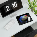 Earth Glitched Mouse Pad - Geometric Glitch Desk Mat