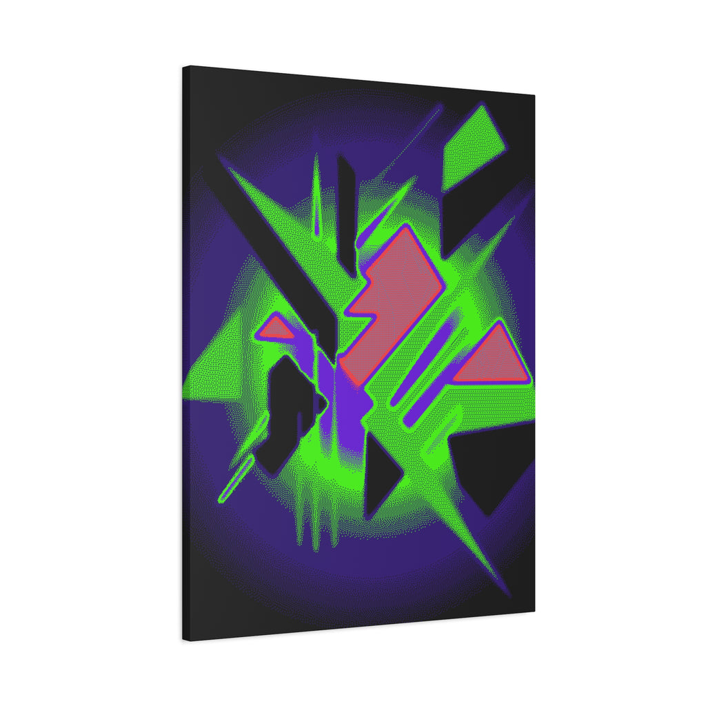 90s Paranoia Canvas Wall Art - Grunge Glitch Trippy Decor