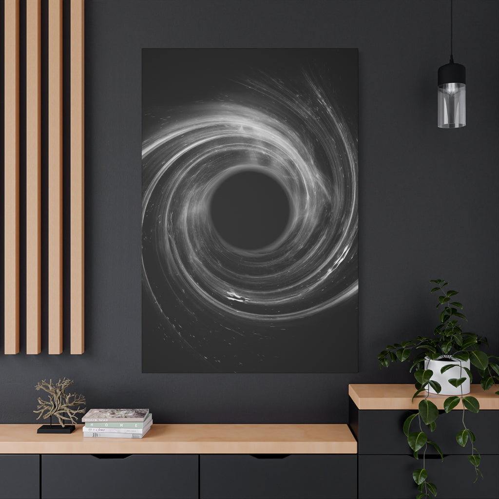 Black Hole Deep Space Canvas Art - Galaxy Vortex Wall Decor