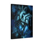 Galaxy Heart Canvas Wall Art - Cosmic Anatomical Space Love Decor