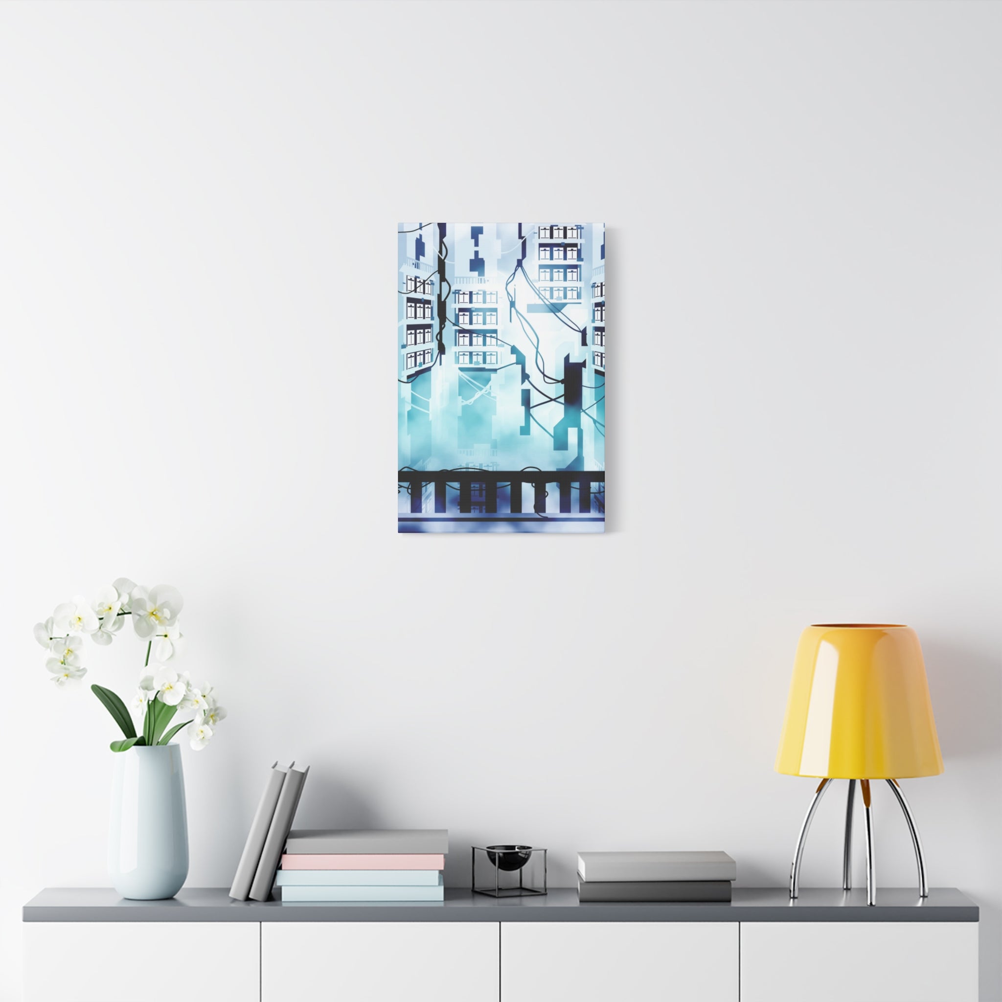 Memory Chamber Canvas Wall Art - Futuristic Sci-Fi Interior Decor