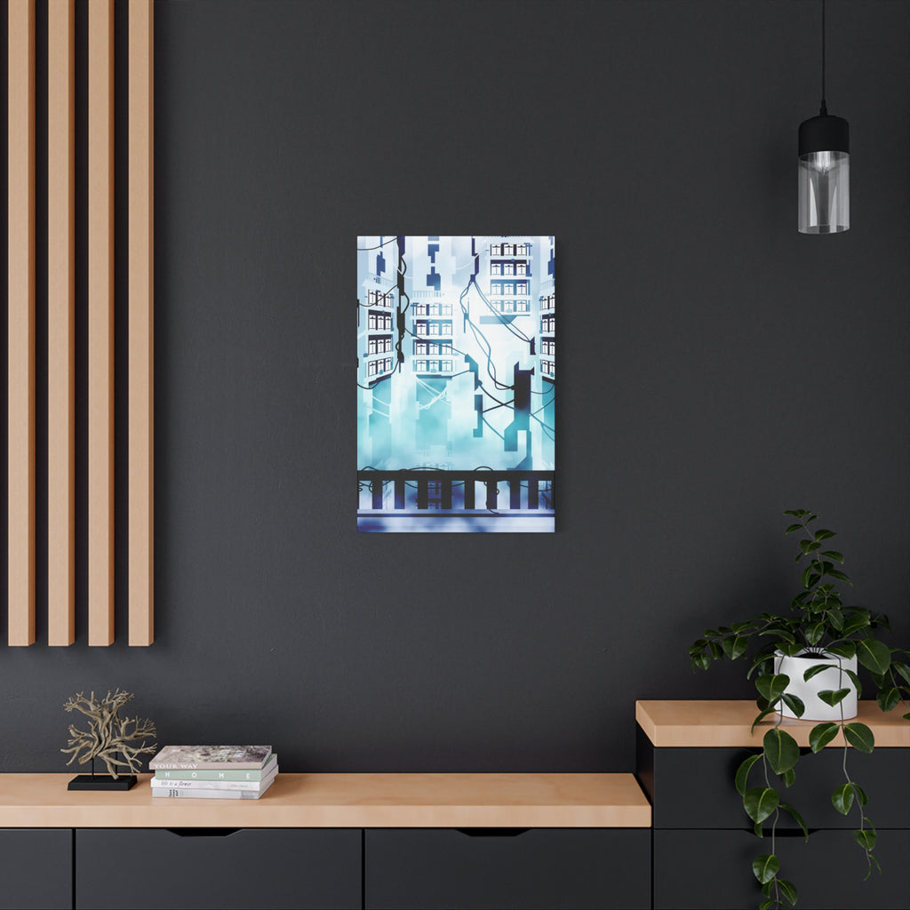 Memory Chamber Canvas Wall Art - Futuristic Sci-Fi Interior Decor