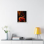 Spooky Pumpkin Framed Vertical Poster - Halloween Decor for Home & Office - Premium Quality Print