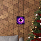 Purple Pink Wormhole Poster Print - Cosmic Vortex Art