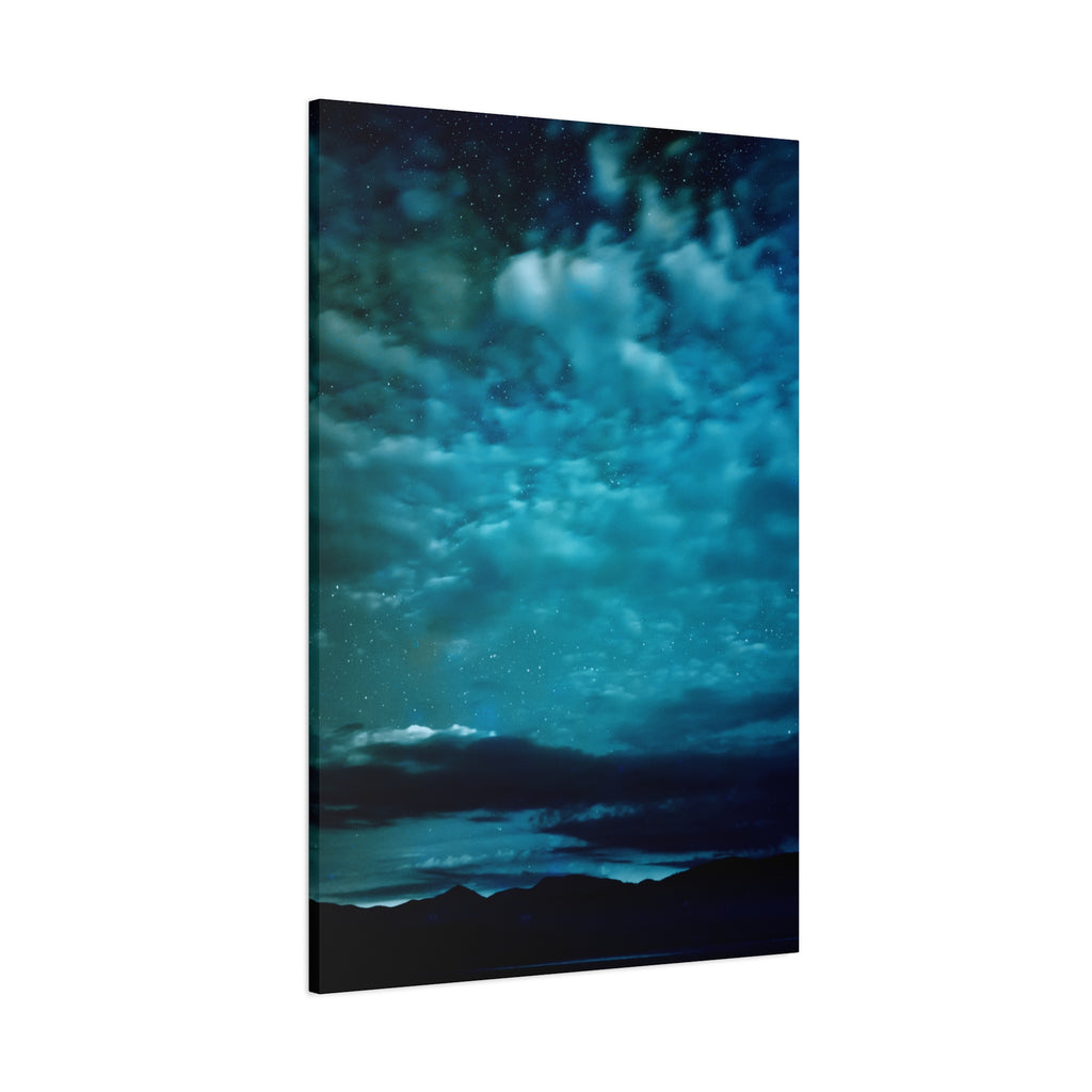 Serene Blue Sunrise Canvas Wall Art - Peaceful Misty Lake Decor