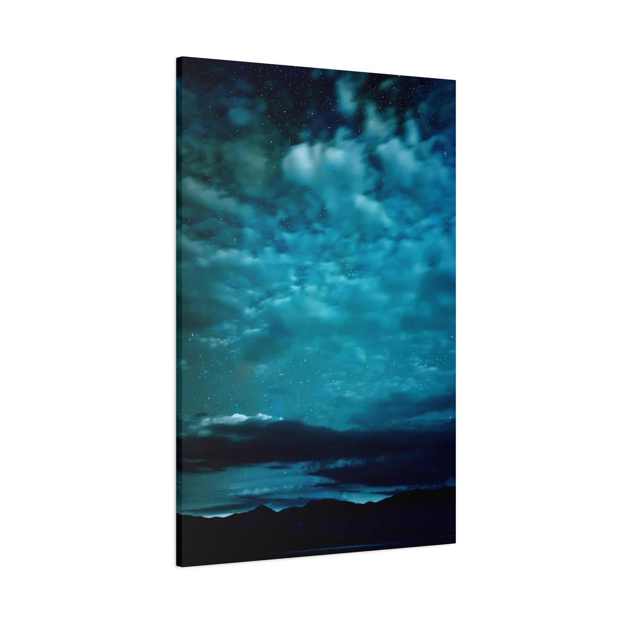 Serene Blue Sunrise Canvas Wall Art - Peaceful Misty Lake Decor
