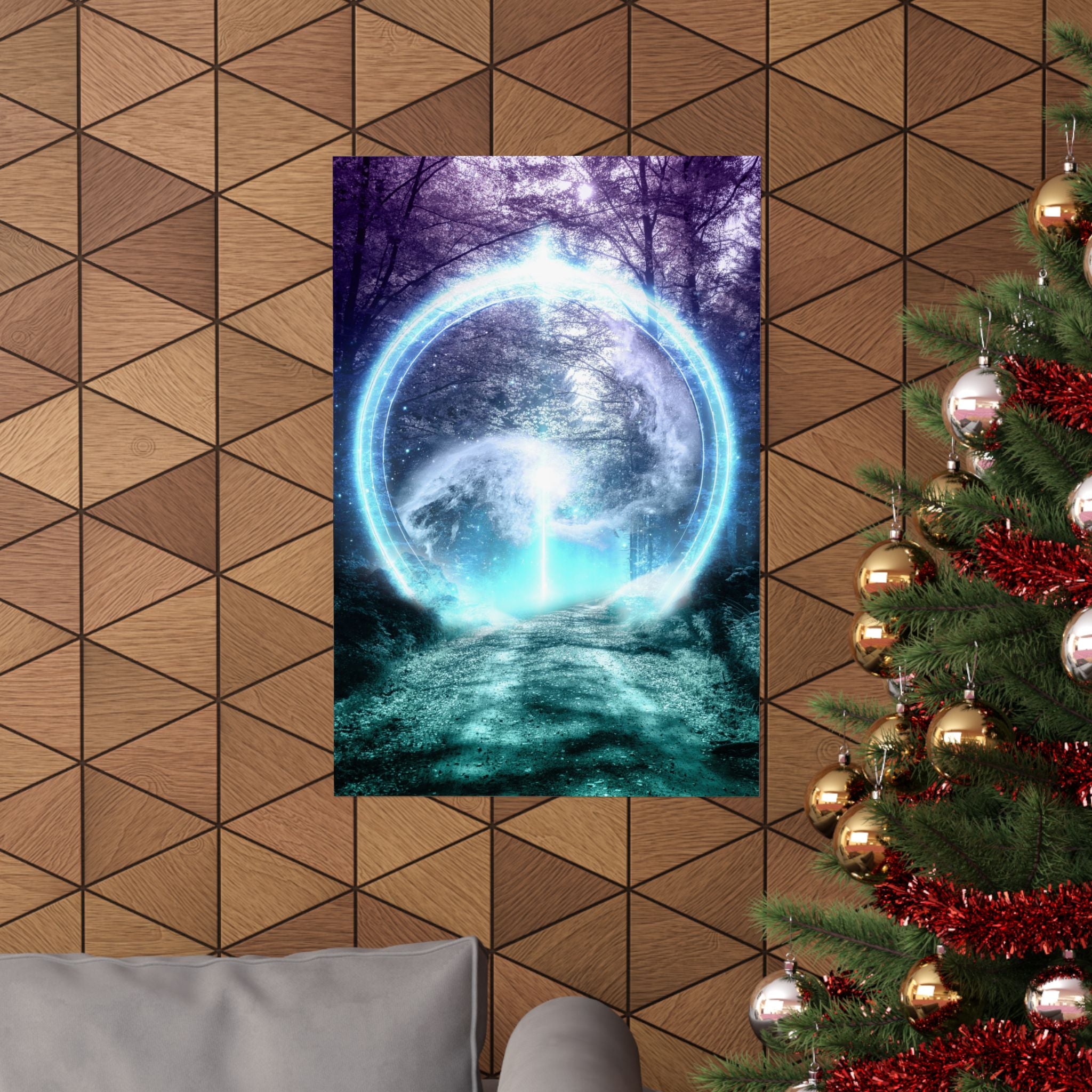 Lost Forest Magic Portal Poster Print - Mystical Fantasy Art