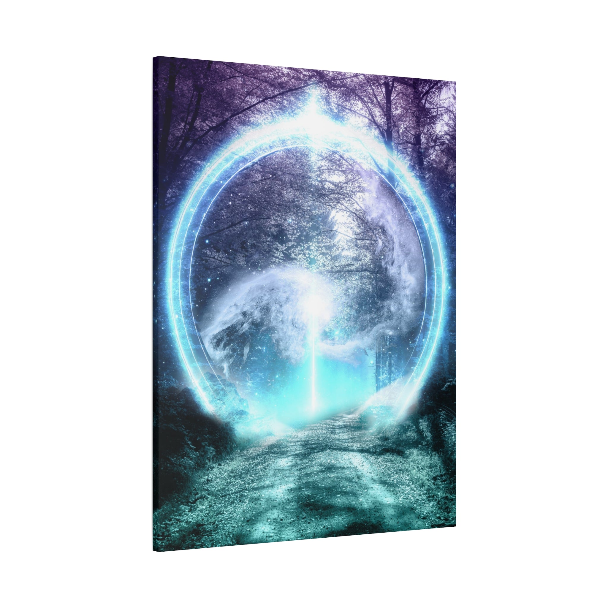 Lost Forest Magic Portal Canvas Wall Art - Mystical Fantasy Forest Decor