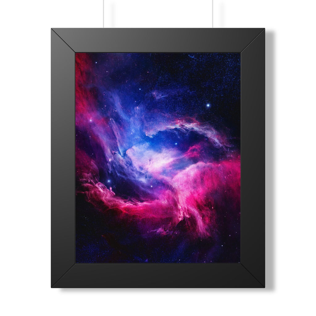 Light Nebula Framed Poster - Cosmic Cloud Space Wall Art