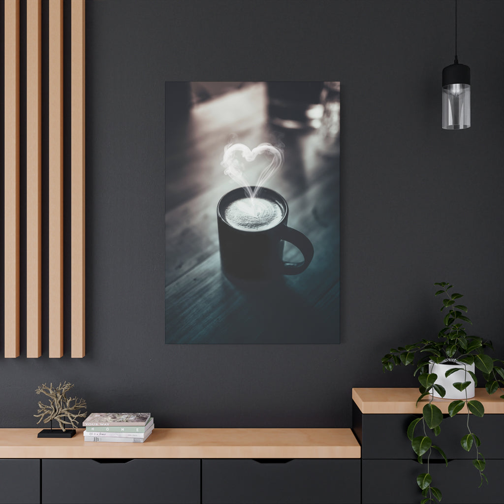 Coffee Love Canvas Wall Art - Aesthetic Kitchen Cafe Decor