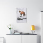 Spirit of the Fox Canvas Wall Art - Psychedelic Geometric Wildlife Decor