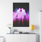 The City of Lights Vibrant Cityscape Canvas Art | Modern Neon Urban Skyline Wall Decor