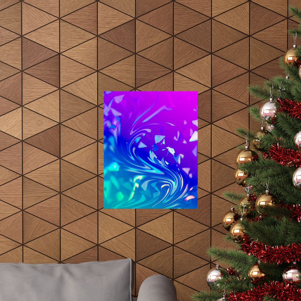 Trippy Holographic Matte Poster Print