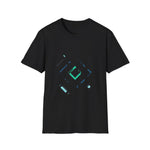 Abstract Techno Blue Rave Shirt - Cyberpunk Graphic Tee by Kiyo Arts