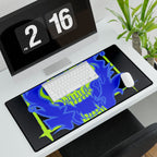 Skull of Mental Fire Desk Mat - Psychedelic Flaming Skull Mouse Pad