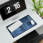 City Lights Desk Mat - Neon Night Skyline Mouse Pad